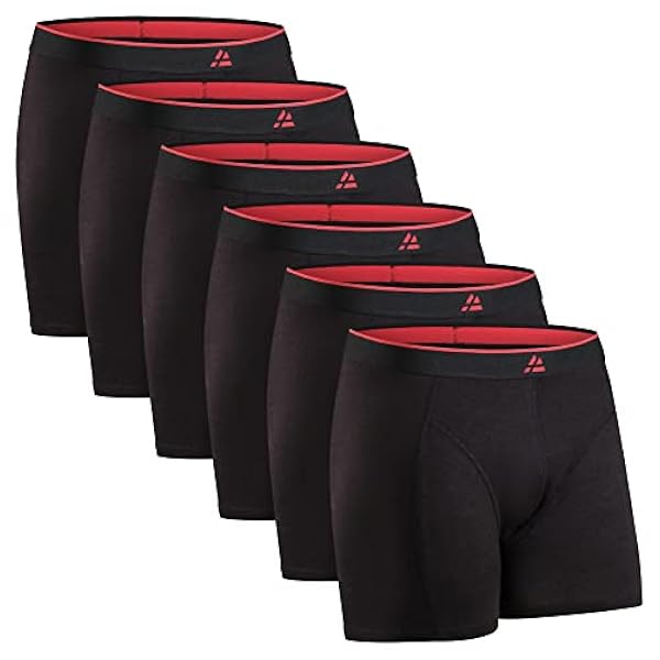 DANISH ENDURANCE 6 Pack Calzoncillos de Bambú Premium para Hombre, Bóxers para Hombre Transpirables